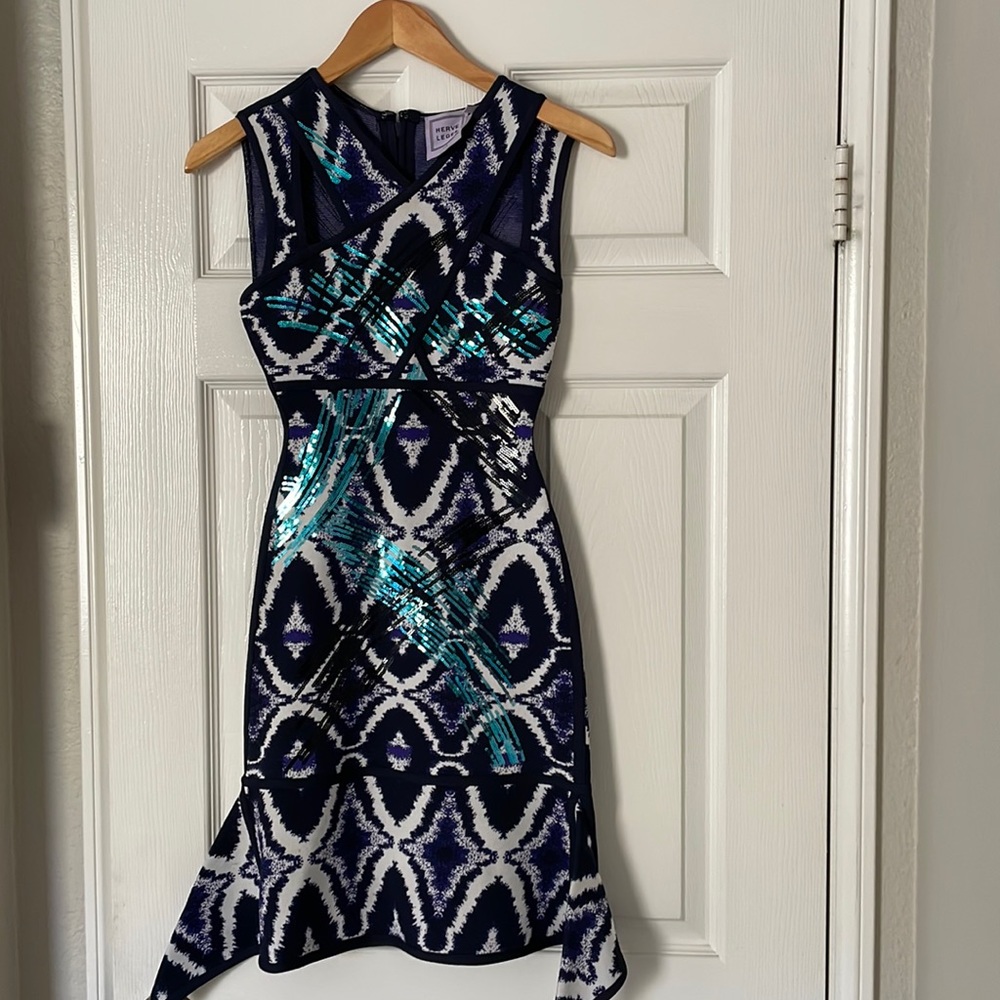 Herve Leger Sequin bandage dress A line